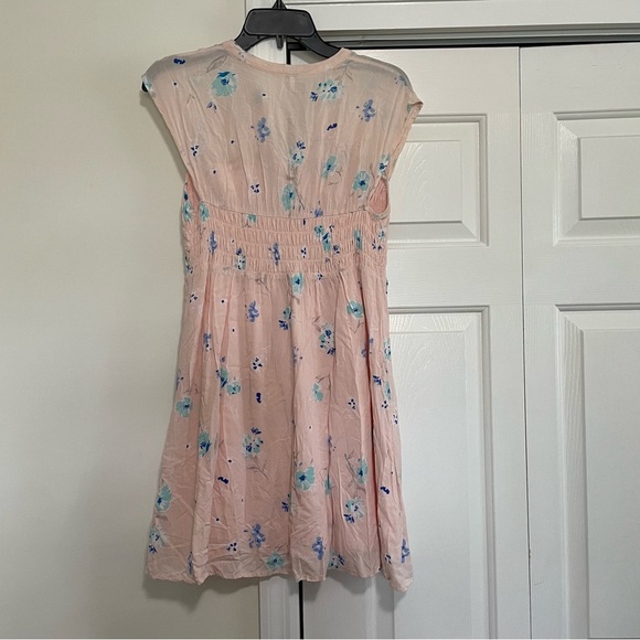 Free People Dress Sleeveless Pink Elastic Waist Size Small - Picture 5 of 7